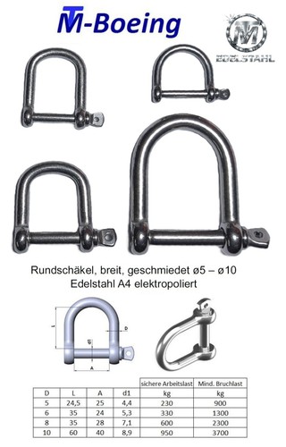 Rundschäkel breit ø5 - rundschäkel,,